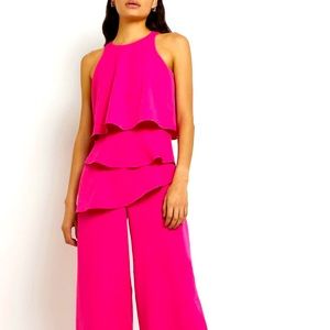 Layered Halter Neck Jumpsuit